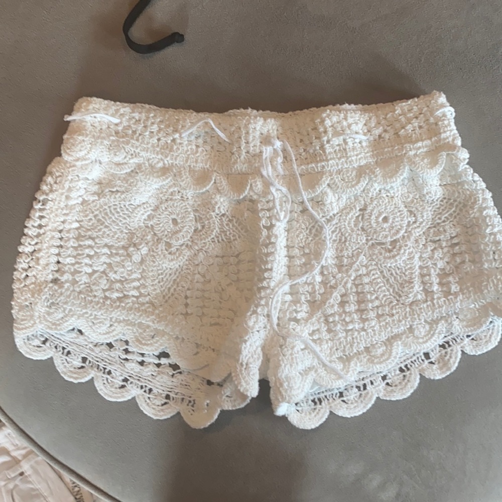 Surf gypsy crochet beach shorts